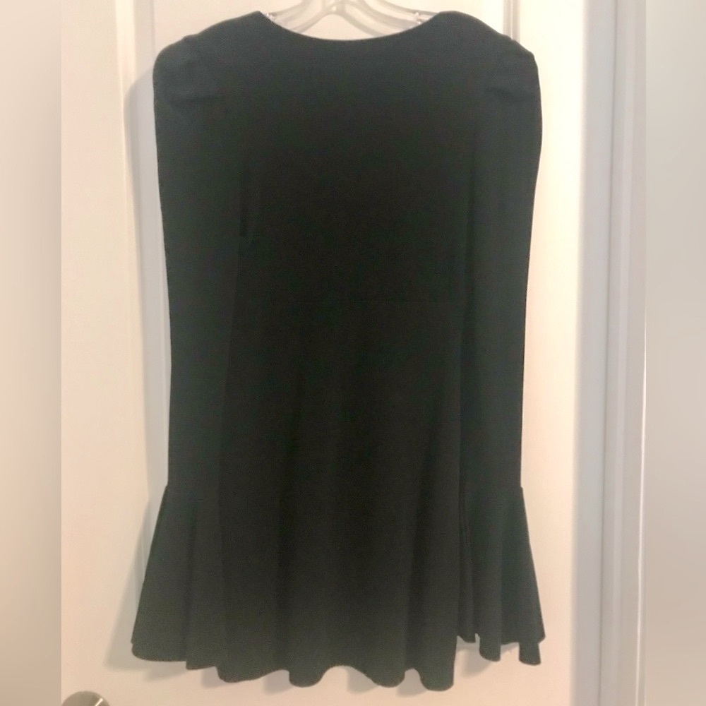 New FREE PEOPLE Talk About It Black Long Sleeve Mini Dress NWT - Picture 13 of 16